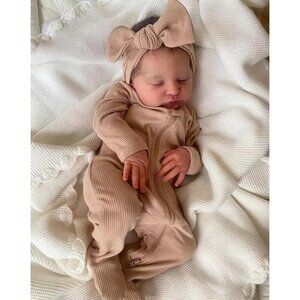 🆕20in 3D Painted Skin Cloth Body Newborn Baby Reborn Dolls with Accessories
